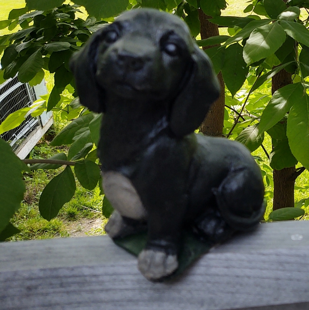 Small dog statue